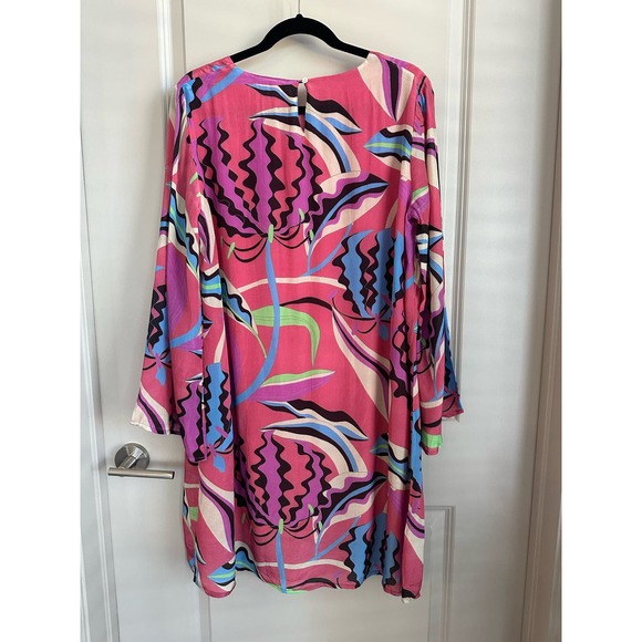 NWT Oliphant Fergana Rhubarb Long Sleeve Mini Shift Dress Sz. Medium - Picture 7 of 14